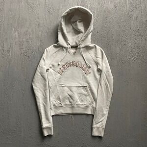 Vintage Abercrombie & Fitch Hoodie Women Small White Y2K 2000s
